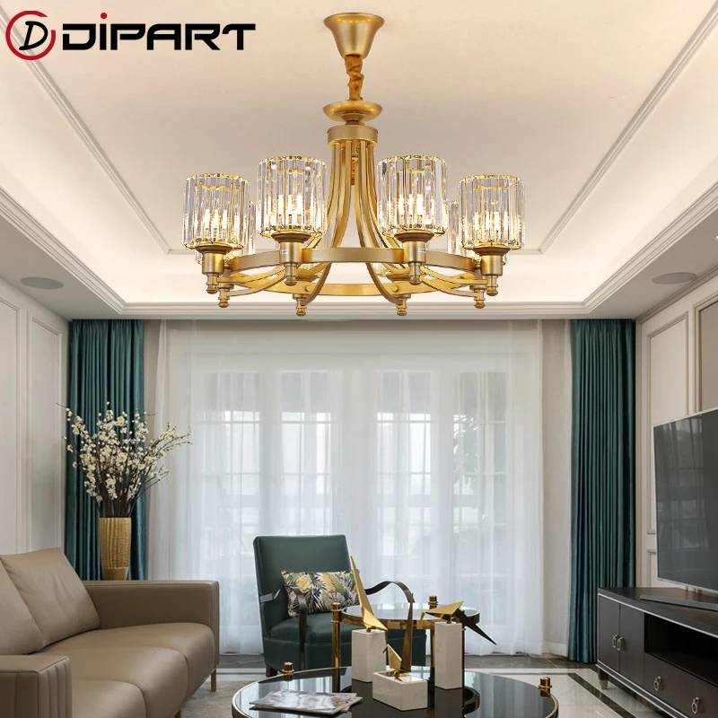 

Led Modern retro crystal chandelierCrystal Chandelier Ceiling Lamp Dining Room Bedroom Living Room Study Room Interior Home Lamp