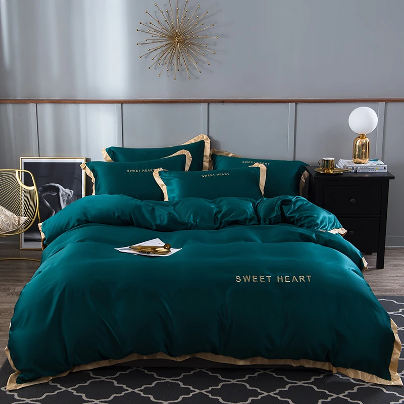

Luxury 4pcs Bedding Set Brief Duvet Cover Sets With Pillowcase Bed Linens Sheet Quilt Covers Single Queen King Size Bedclothes