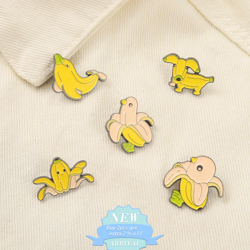 Эмалированная булавка в виде фруктов забавная утка дельфин осьминог животные