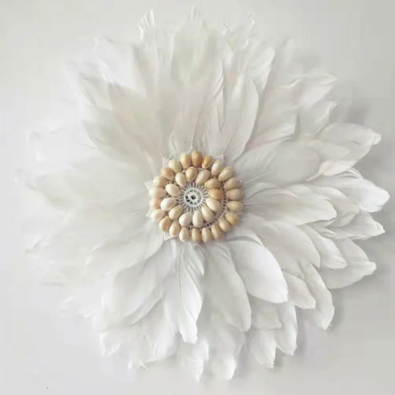 Зеркало в стиле бохо с перьями макраме ручной работы Настенное подвесное зеркало