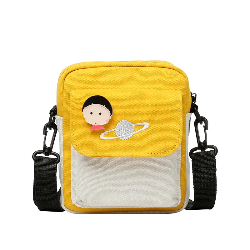 

Casual Canvas Bag Women Planet Embroidery Small Crossbody Bags Womens Mini Shoulder Bag Ladies Mobile Phone Bag Purses Bolsa