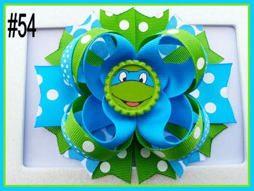 free shipping A group 30pcs 4.5&quot Inspired Boutique Layered Hair Bow character hair bows girl cartoon clips -A | Детская одежда и