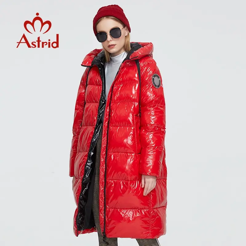 Astrid 2021 Новое зимнее женское пальто Женская длинная теплая парка Яркая Ткань