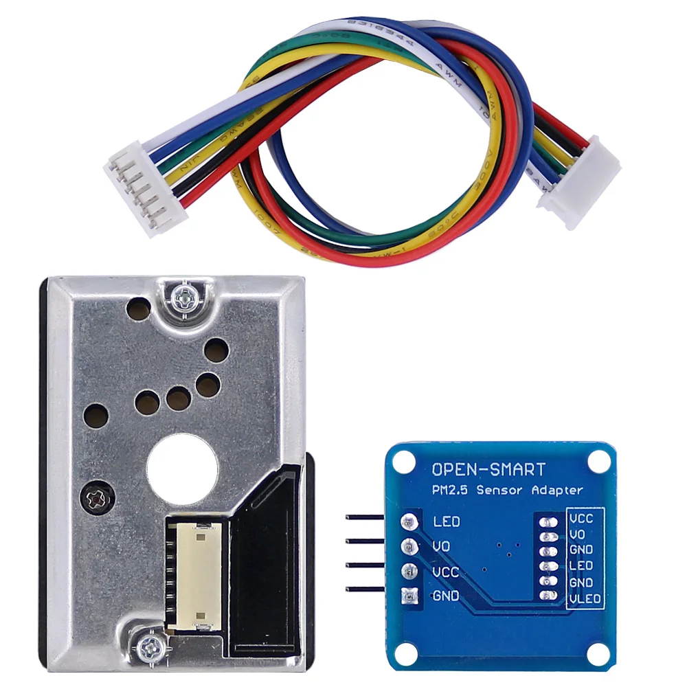 Оптический модуль датчика пыли и дыма OPEN-SMART PM2.5 с адаптером для Arduino |