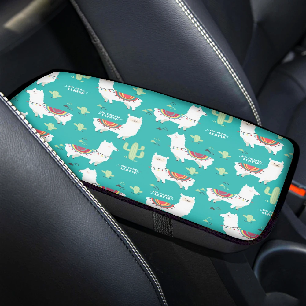 

PinUp Angel моющийся автомобильный подлокотник с милыми животными альпака, защитный чехол для сверхпрочной центральной консоли автомобиля, уни...