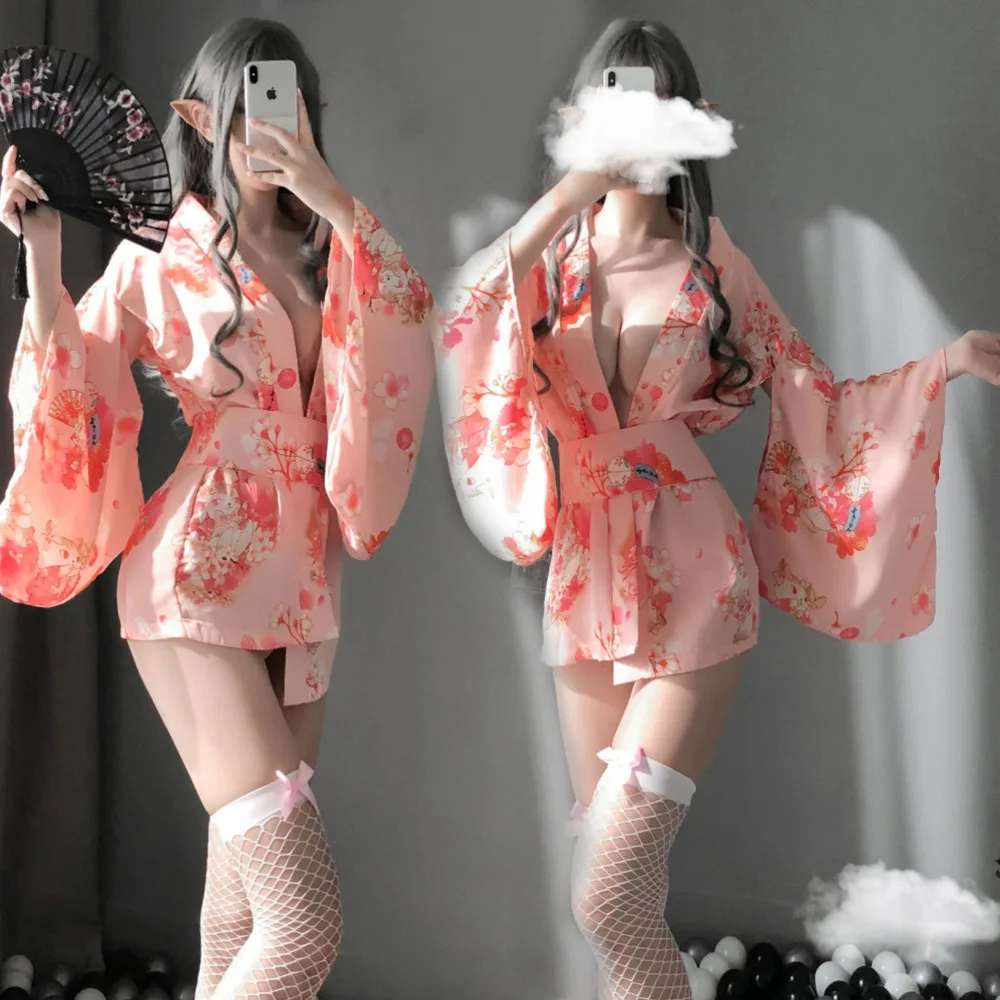 

Japan Kimono Japones Women Yukata Female Summer Beach Cardigan Haori Obi Japanese Traditional Kimono Sexy Transparent Lingerie