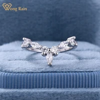 wong rain romantic 925 sterling silver created moissanite wedding party v shape rosewhite gold ring for women fine jewelry gift