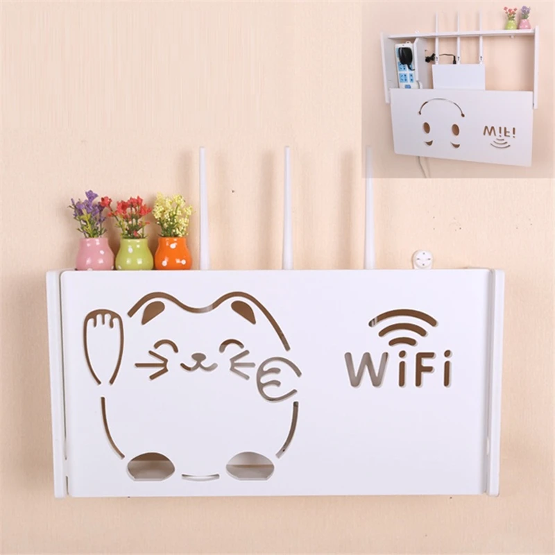 

decoration WIFI receiving wireless multifunctional router Europe cabinet TV set-top box stacks shelf socket cover hanger rack