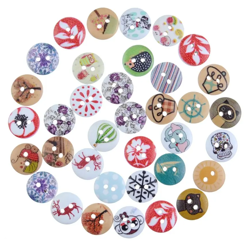 10/50 шт. деревянные пуговицы с двумя отверстиями Аксессуары для одежды сделай сам |