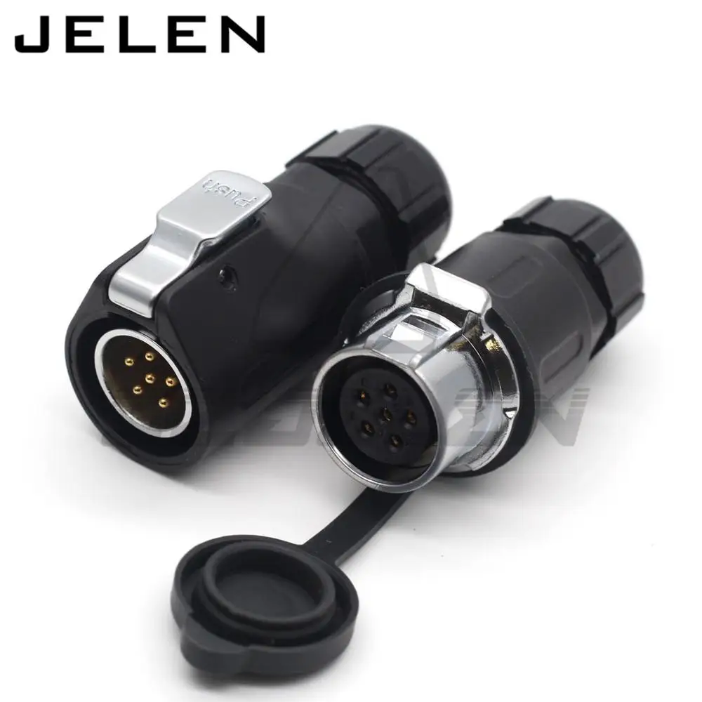Водонепроницаемый конector XHE20 IP67 2/3/4/5/6/7/8/9/10/12pin соединительный кабель питания для