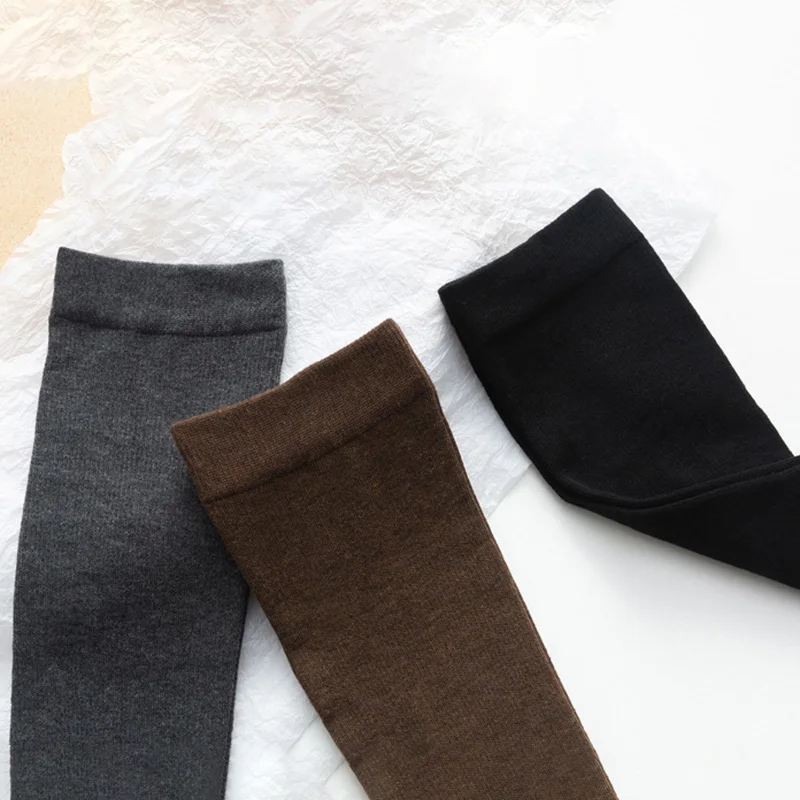 

Solid Long Men's Socks Slim Compression Long Socks Men Warm High Knee Socks Sport Business Calcetines Hombre