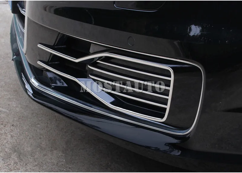 

For Audi A6 C7 Exterior Front Fog Light Lamp Cover Trim 2016-2018 10pcs Car Decor Car Accesories Interior Car Trim