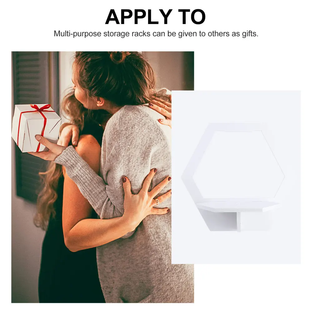 

1Pc Wall Storage Rack Home Storage Holder Punching-free Flowerpot Holder (White)