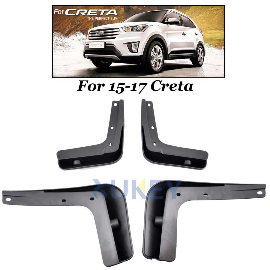 Брызговики для Hyundai Creta IX25 2015 2016 2017 2018 2019|Хромирование| |
