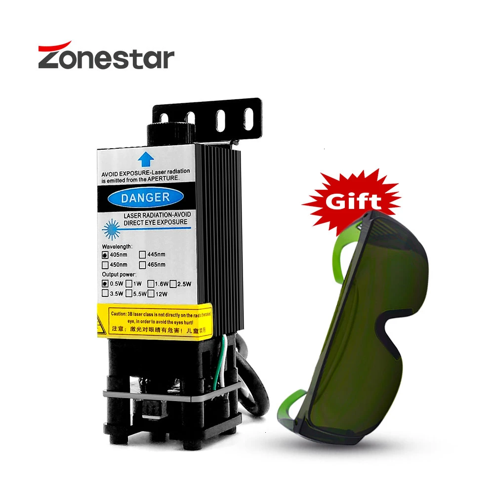 Лазерный гравер ZONESTAR Upgrade DIY Kit Лидер продаж режущая маркировочная машина многофункциональное мощное Легкое крепление для 3d принтера DIY Kit