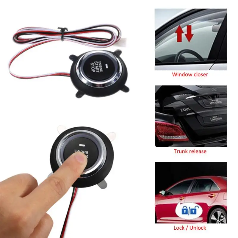 Кнопка запуска и остановки двигателя автомобиля RFID Блокировка стартер без ключа