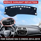 Коврик для приборной панели Suzuki SX4 S Cross 2014-2019, бархатный чехол для автомобильной приборной панели, Черные Блоки, пылесос, шум, автомобильные аксессуары