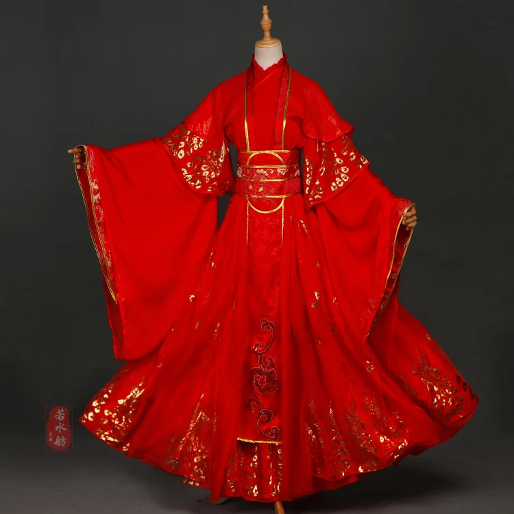 Новое поступление Аниме Tian Guan Ci Fu Xie Lian косплей костюм красное свадебное платье
