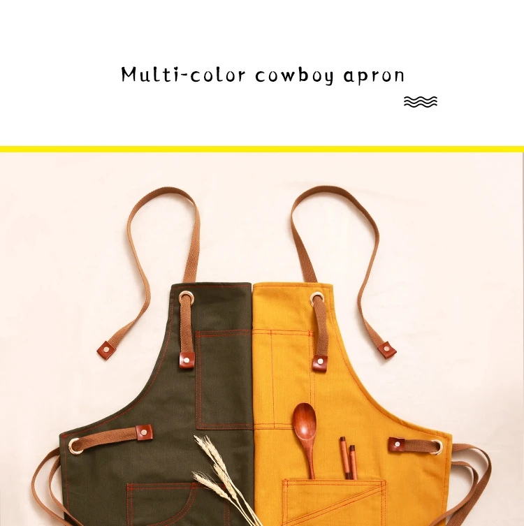 Джинсовый фартук японский бариста солнцезащитные очки с печатью логотипа на