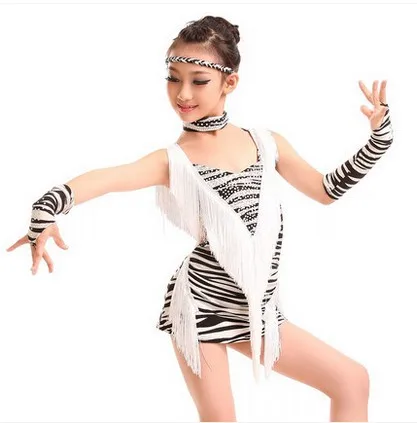 Платье для латиноамериканских танцев детское танцевальное платье девочек