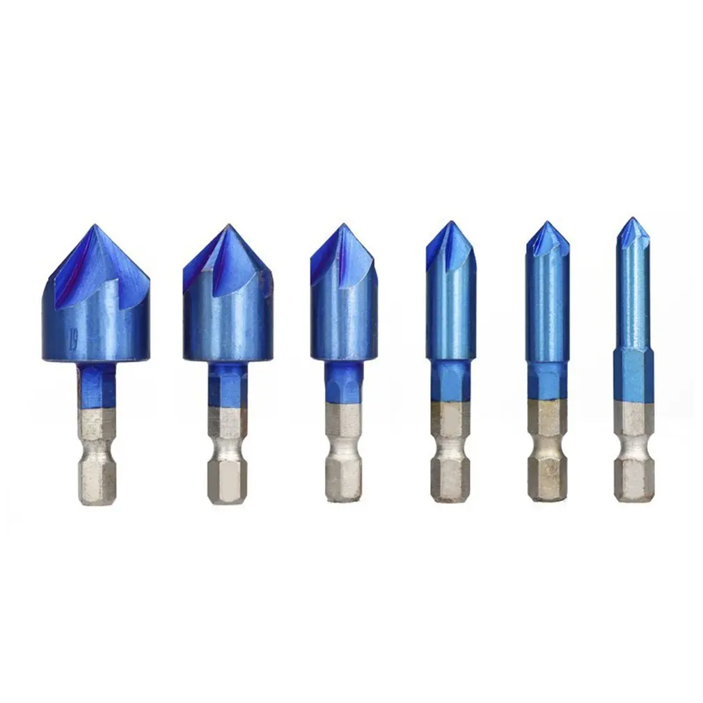 

6-1 предмет голубого покрытие 90 градусов с пятью лезвиями инструмент для снятия фаски с шестигранной ручкой 6-19 мм расходные материалы