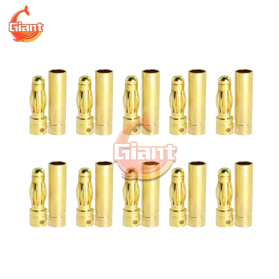 

20/40 шт., позолоченные вилки-бананы для аккумуляторов