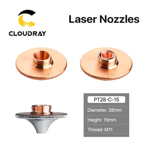 Насадки лазерные Cloudray, однослойные, диаметром 28 мм, калибр 0,8-4,0, для оптоволоконной лазерной режущей головки OEM Precitec