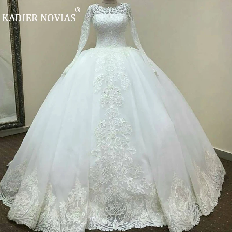 

Long Sleeve Vintage African Ball Gown Wedding Dresses 2021 Vestido De Mairee Lace Bridal Gowns Women Custom Made