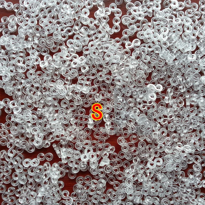 400 шт. прозрачные пластиковые S C зажимы смешанные цвета ткацкий станок резинки