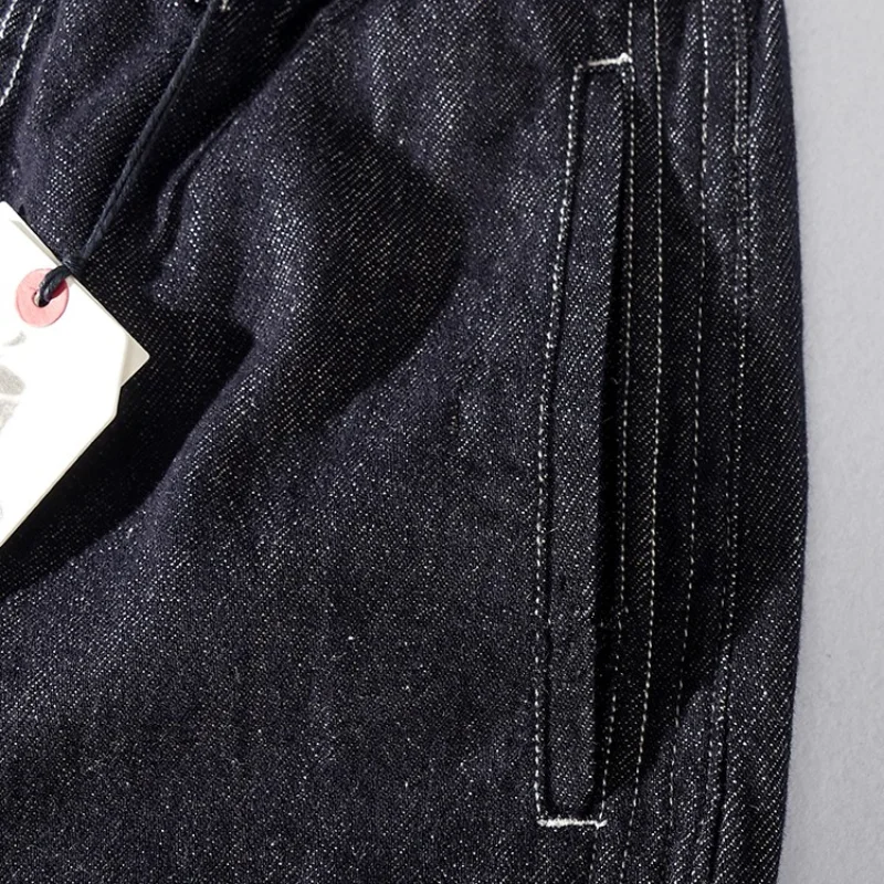 2022 Autumn Loose Tapered Straight Jeans Men New Casual Trousers