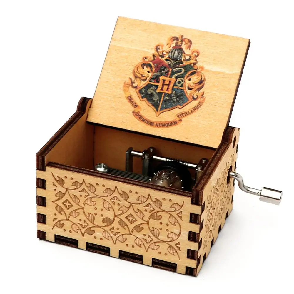 Деревянная музыкальная шкатулка ручной работы антикварная резная 3D цветная