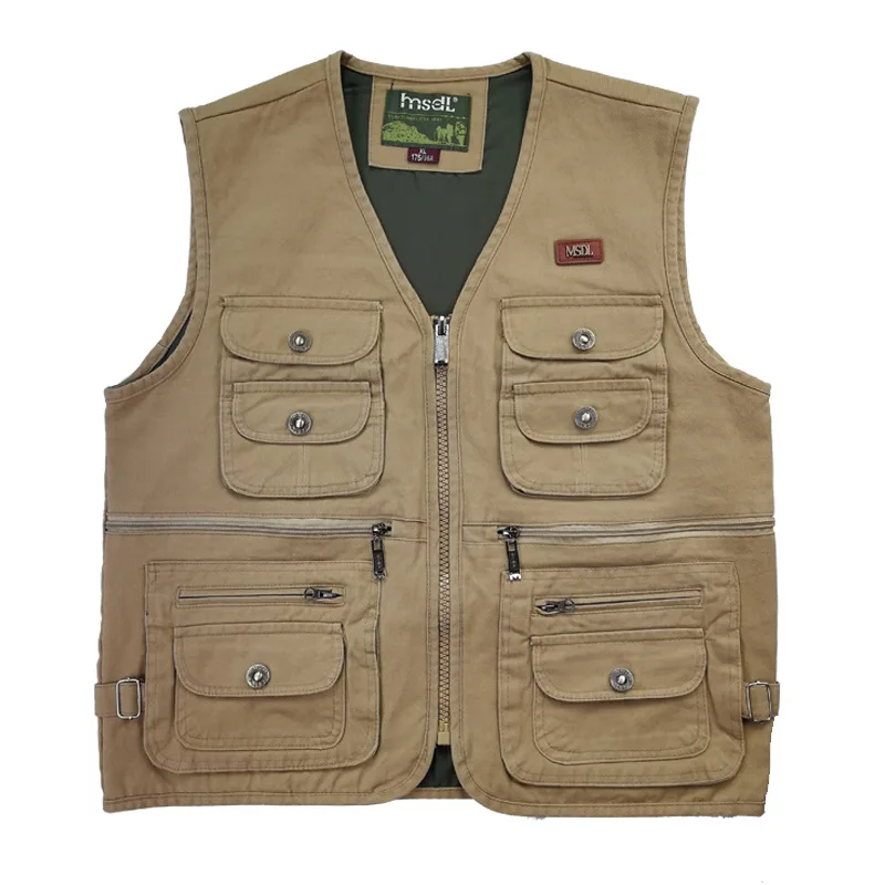 

Vest men's multi-pocket B26 spring and autumn loose increase solid color sports outdoor photography fishing volunteer vest tops