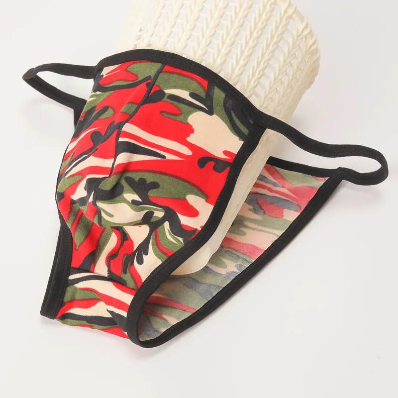 Новое камуфляжное Мужское нижнее белье с заниженной талией Молодежные