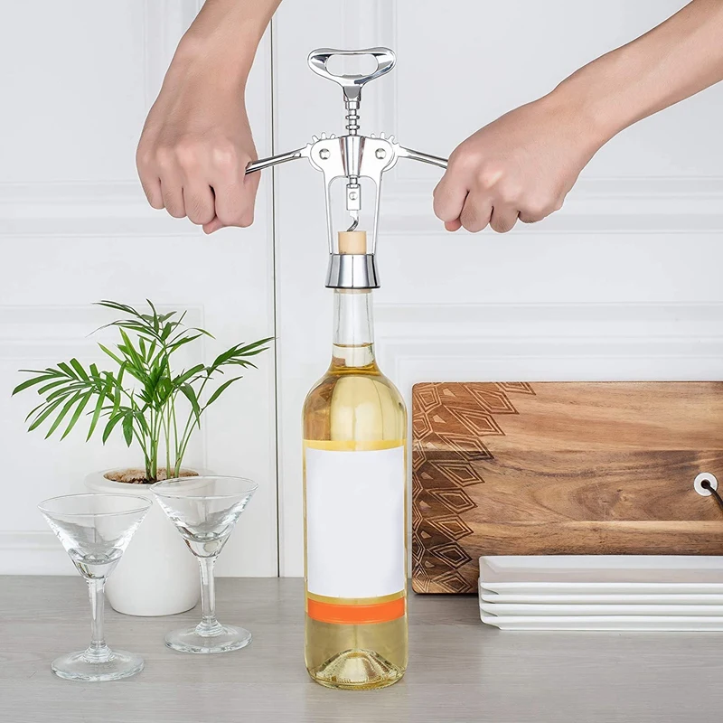 Премиум Штопор КРЫЛА с льняным мешком все в одном открывалка для бутылок вина и