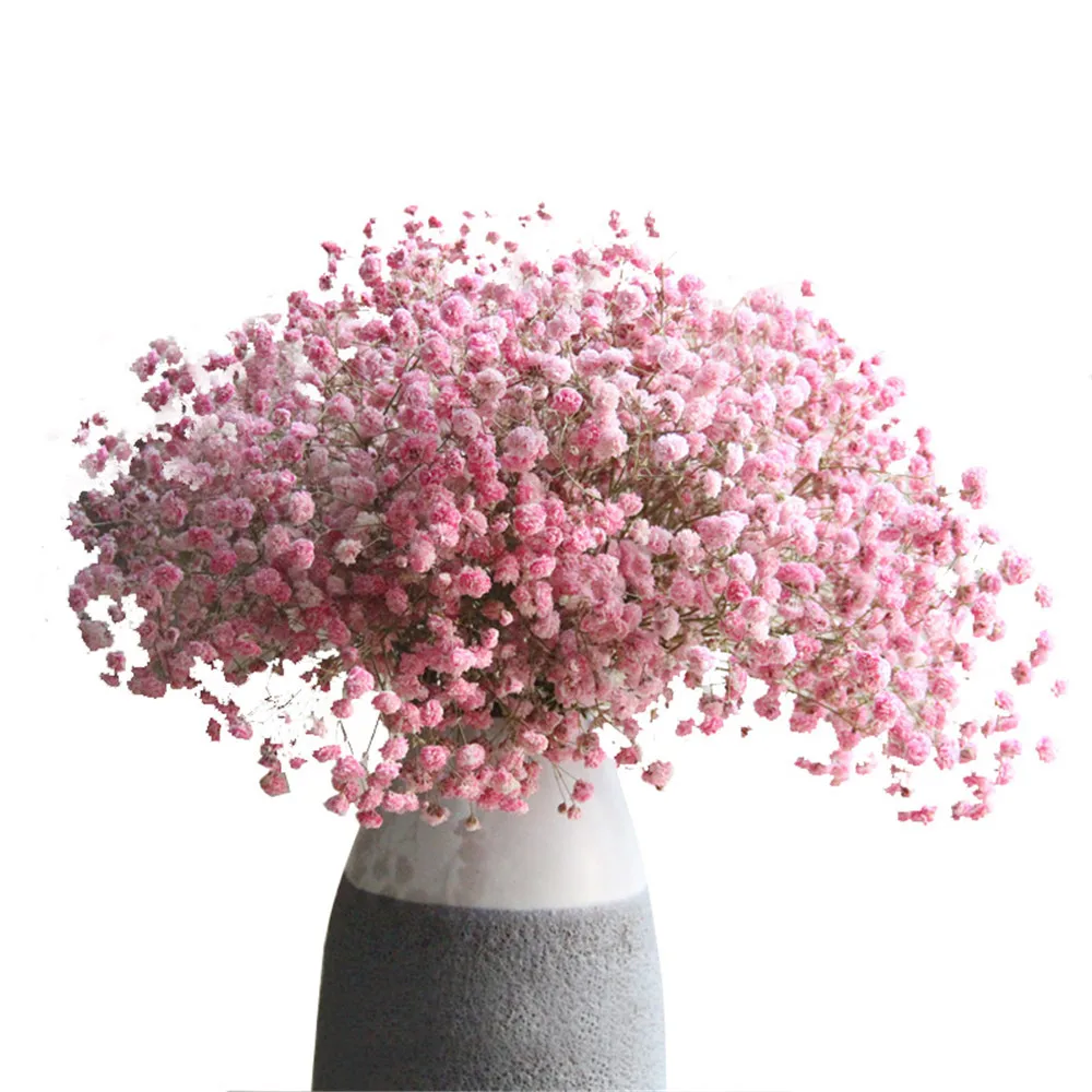 

110G Pink Natural Dried Baby Breath Flower Christmas Valentine's Day Gift Wedding Touch Decor Gift Bouquet