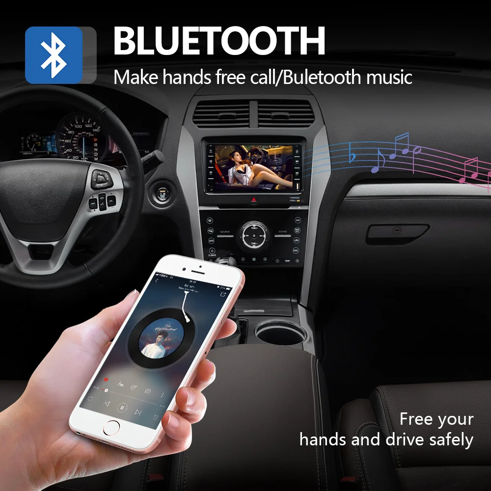 Автомагнитола Hikity для Toyota Corolla мультимедийный MP5-плеер с 7-дюймовым экраном Bluetooth