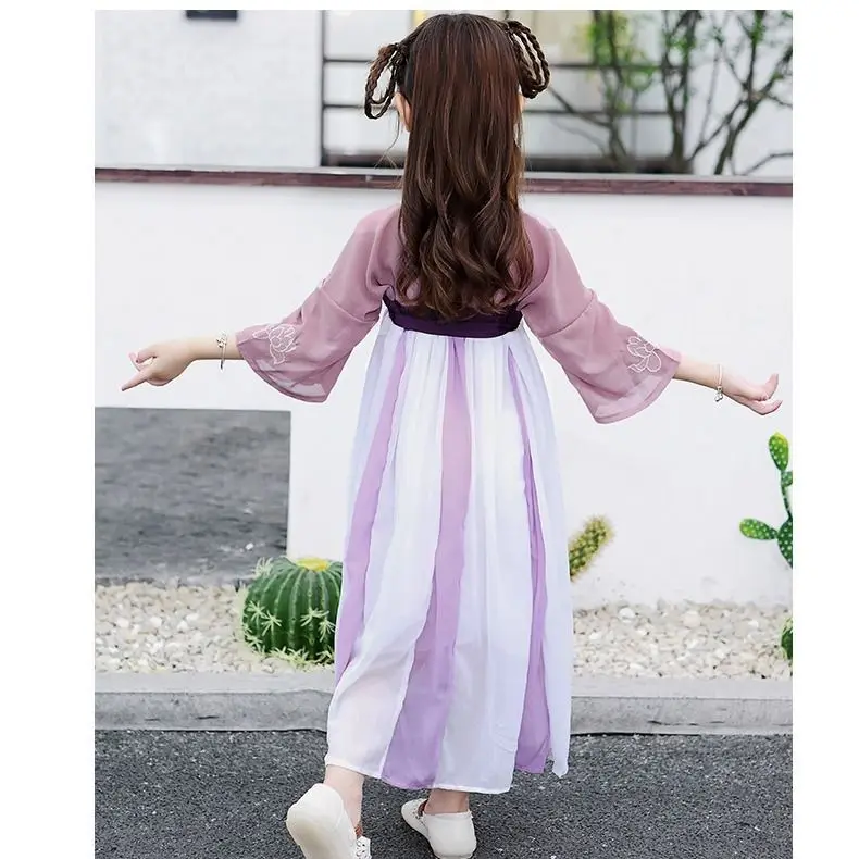 Традиционный костюм ханьфу для девочек старинного китайского фестиваля детское