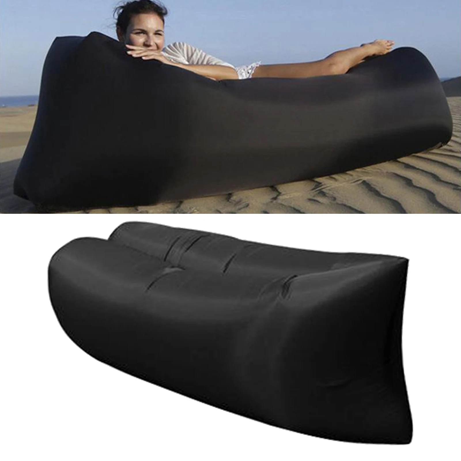 

Inflatable Air Bed Sofa Lounger Couch Chair Bag Hangout Outdoor Camping Beach Inflatable Couch Sofa Indoor Outdoor Adults Kids