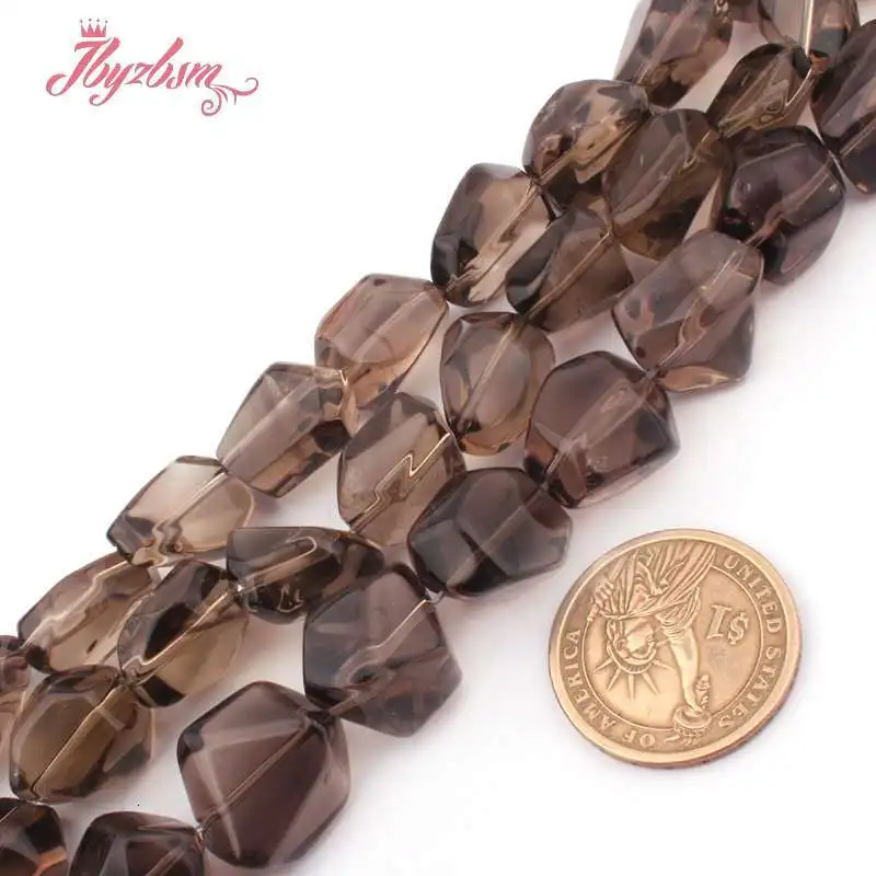 12x16-15x20 13x20-15x25mm свободная форма Дымчатая кварцевая бусина, натуральный камень бусины для ожерелья и браслета для изготовления ювелирных изделий 1"