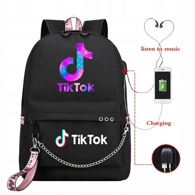 Популярный рюкзак TIK TOK с USB-портом школьные сумки дорожные для книг мальчиков и