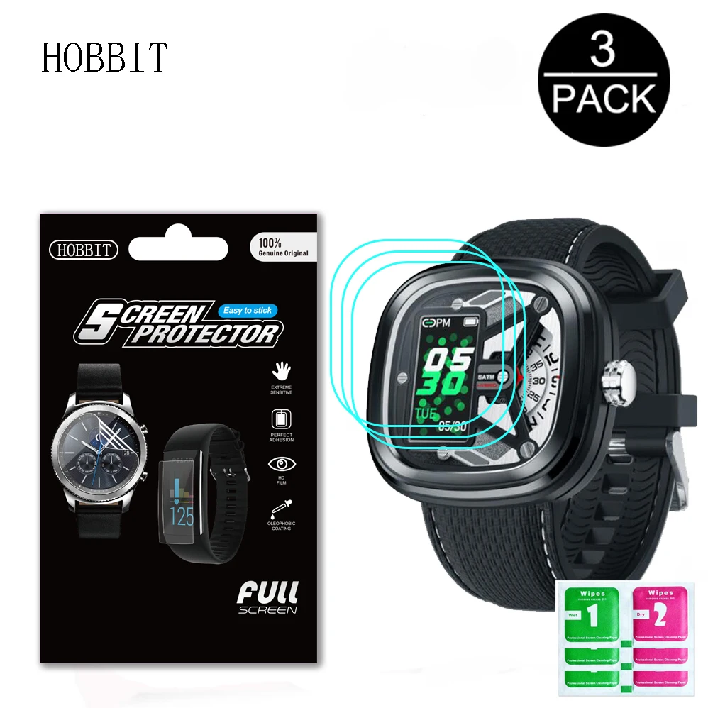 

3PCS HD Clear LCD Film For Zeblaze Hybrid 2 Hybrid2 SmartWatch Full Coverage Screen Protector Soft TPU Hydrogel Film Not Glass