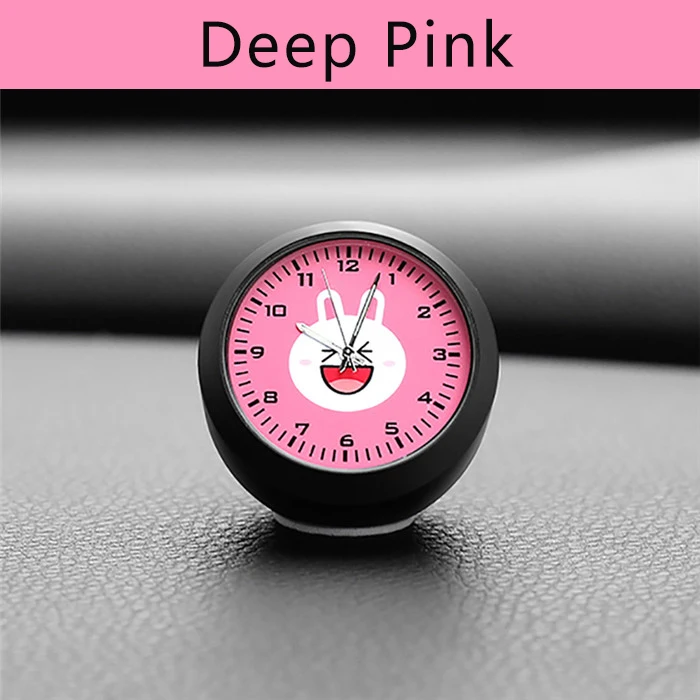Pink Мини-автомобильные часы, украшения, автомобильные часы, автомобильная внутренняя приборная панель, отображение времени, Цифровые кварцевые часы, авто аксессуары, подарок - Название цвета: Pink