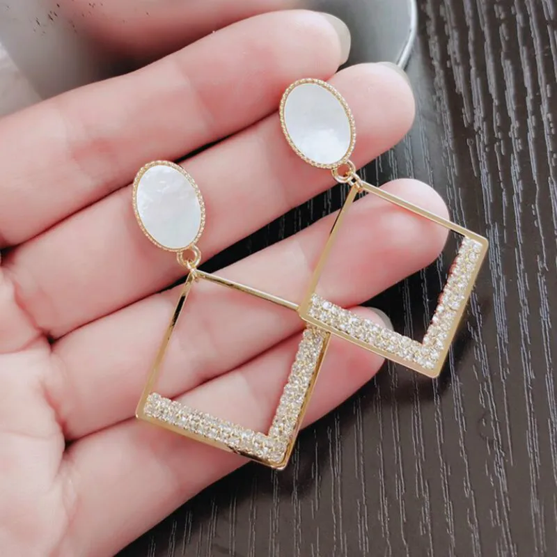 2020 новые ювелирные изделия алмаз геометрические простые и элегантные модные