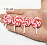 50pcs slime charms colorful lollipop soft clay plasticine slime accessories beads making supplies for diy scrapbooking crafts