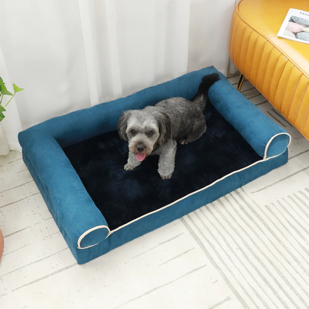 Диван-кровать для больших собак коврики кошек зимний теплый спальный домик