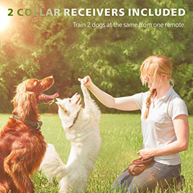 

800m Electric Dog Training Collar with LCD Display Pet Remote Control Waterproof Rechargeable Collars for Shock Vibration Sound