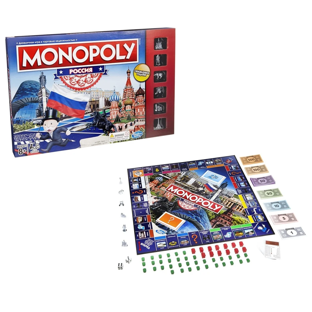 Игра настольная Hasbro Games Монополия Россия новая уникальная версия B7512121|Настольные