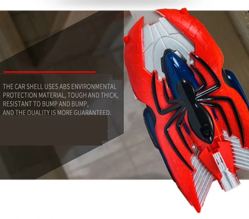 WiseZhi 2019 Spider Man RC Wall Climbing Super Racing Car Remote Control with LED Light Early Education Best Gift for Child | Игрушки и