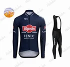 Трикотажный комплект для велоспорта Maillot Alpecin Fenix 2021 командный Чемпион зимняя одежда с длинным рукавом Брюки для горных дорог нагрудник Ropa Ciclismo