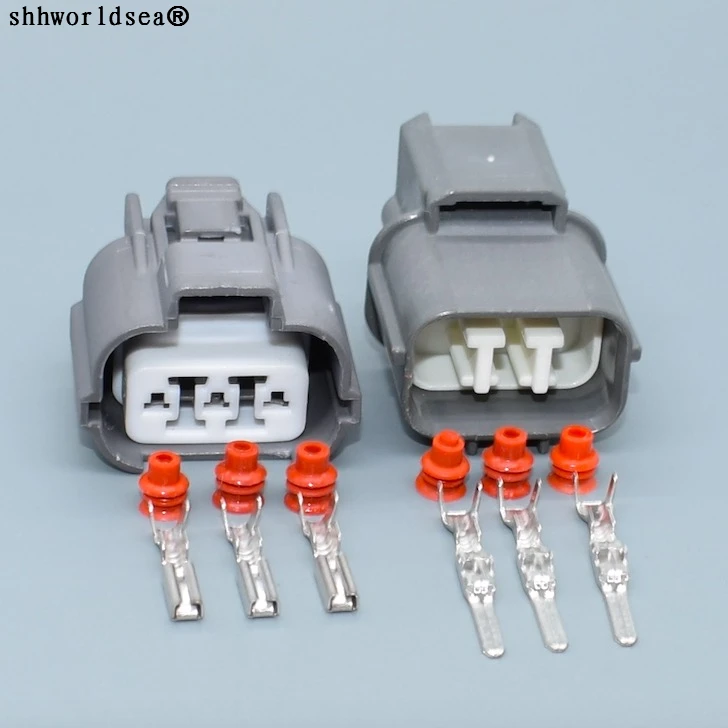 

shhworldsea 3 Pin Male Female Waterproof Motor Socket Connector 6189-0130 6181-0071 For Honda Headlight Adjustment